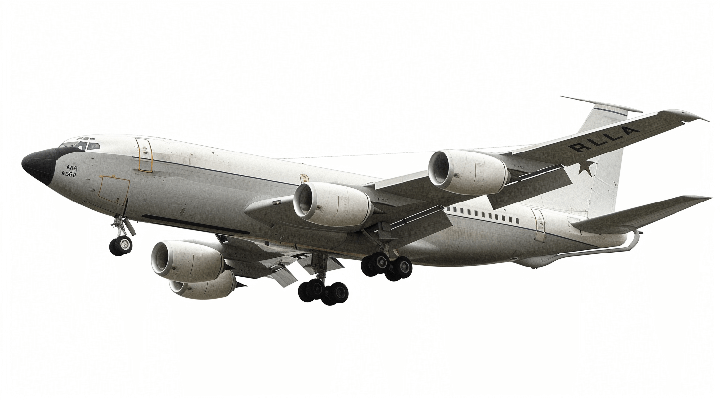 A highly detailed and accurate rendering of the complete profile view of an”VECTOR”, A flying military cargo plane with white background, 3D render, white color palette, isolated on white background, white background for removing background