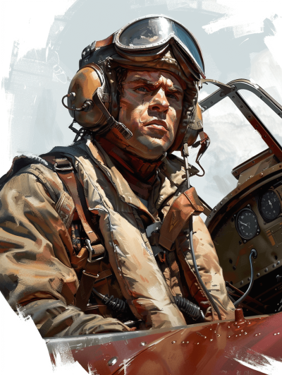 World War Two pilot in the cockpit, art style in the style of [Frank Frazetta](https://goo.gl/search?artist%20Frank%20Frazetta) and [Simon Bisley](https://goo.gl/search?artist%20Simon%20Bisley)