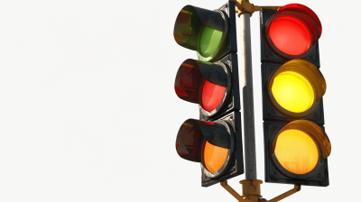 A traffic light on white background, detailed illustration by [Craig Mullins](https://goo.gl/search?artist%20Craig%20Mullins), high resolution photography