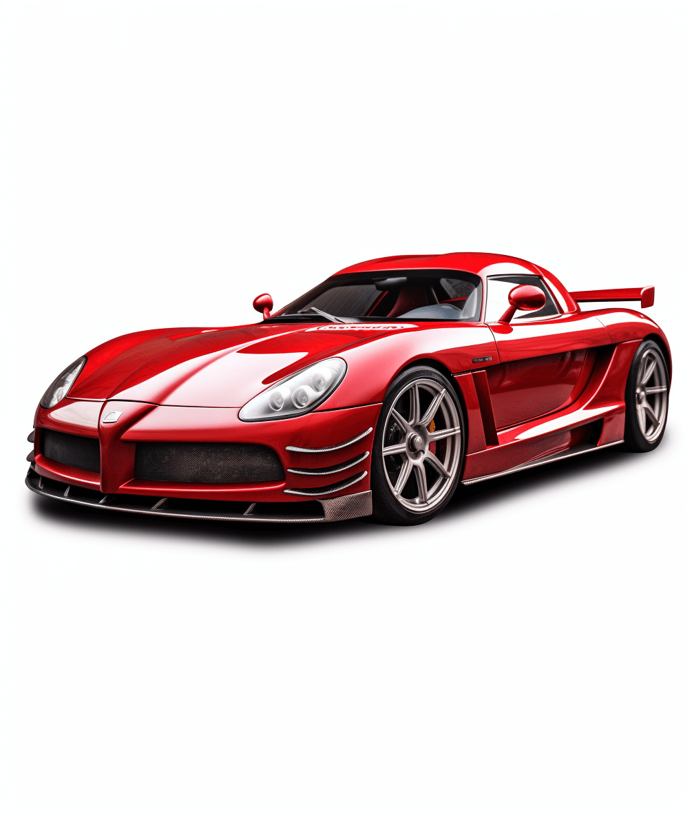 high definition red sports car, vector art, white background, high resolution illustration