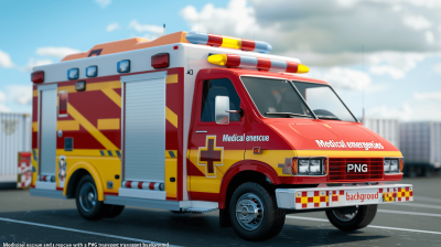 Medical rescue and emergency transport with P Dixon patterns on the side of an ambulance, a red van, in a "spill white background" PBIT basemesh with vray tracing in blender 3D, octane render, cinema4D, redshift, high resolution, high detail, 20 megapixels, HDR, global illumination, ambient occlusion, volumetric lighting, soft shadows, in the style of hyper realistic, in the style of hyper detailed, in the style of hyper photorealistic, hyperrealism, hyper realistic.