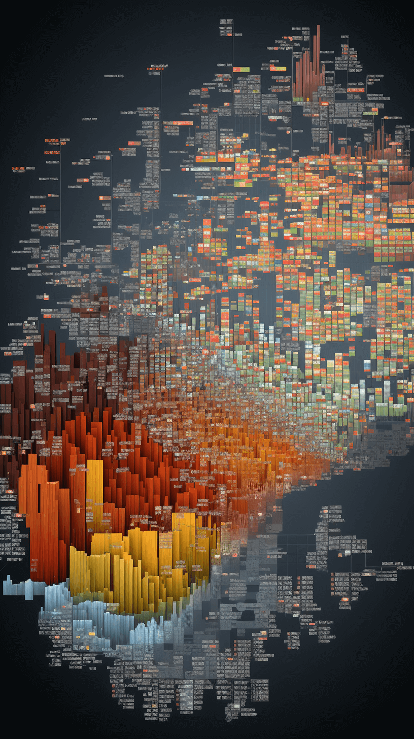 A visually captivating digital illustration of the world’s population, represented by colorful data points and graphs, with an emphasis on diversity in urban areas. The dark background highlights these graphic elements. High resolution, detailed textures, and dynamic lighting enhance the visual appeal.