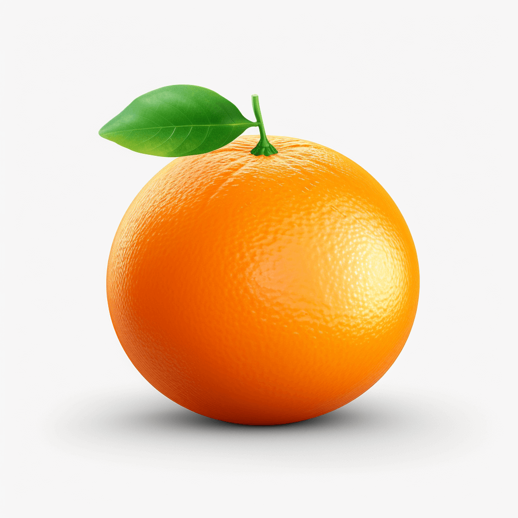 3d Realistic orange fruit, isolated on white background , high detail, clean sharp focus +white background, empty space for product display, photorealistic, flat lay