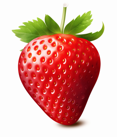 strawberry realistic stock vector, clip art isolated on white background