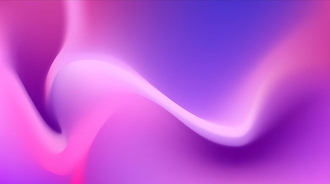 Abstract purple and pink background with soft waves, gradient, blurred edges, vector illustration, minimalism, simple shapes, smooth lines, curved shape, smokelike textures, blurred background, pastel colors, fluid organic forms, dreamy atmosphere, elegant design, soft lighting, gentle curves, ethereal feel. The artwork has an in the style of minimalism with soft focus, gradients and pastels creating a gentle, blurred background and edges with purple and blue color palette and fluid, organic forms evoking a dreamy atmosphere and elegant design.