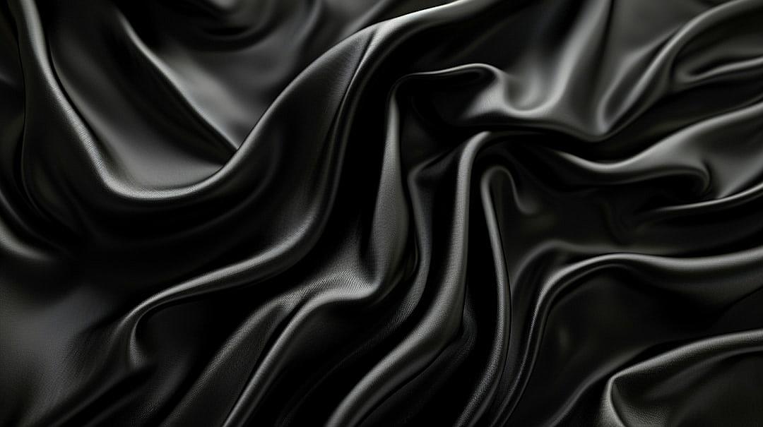 Black satin cloth, high resolution, ultra realistic photography