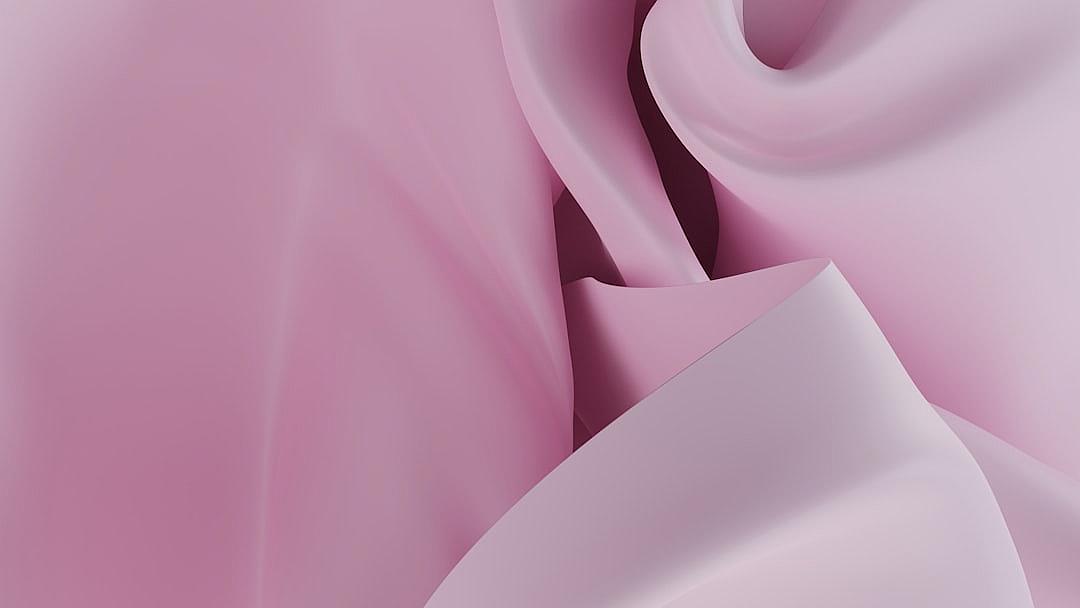 Pink abstract background with soft shapes and curves, light pink background, simple, minimalist, closeup of the cloth material, white, pink color, 3D rendering, high resolution, high quality, high detail, high precision, high definition, high focus, high brightness, hyperrealistic, hyperdetailed, hyper realistc,