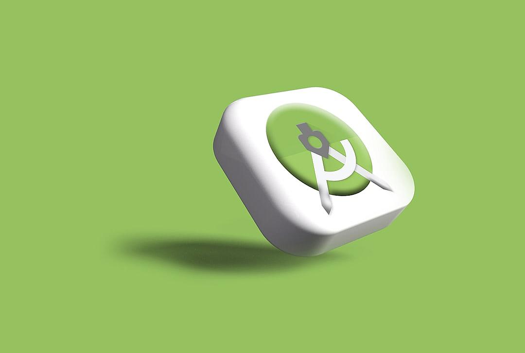 A white chat bubble with a mint green ‘B’ and an arrow pointing to it on top of an icon that resembles two crossed bones, on a solid lime background. The logo is set against a flat backdrop, with soft shadows cast from ambient lighting, creating a clean aesthetic. It’s rendered in high resolution with 3D rendering, realistic textures and lighting effects in the style of realistic textures and lighting effects.