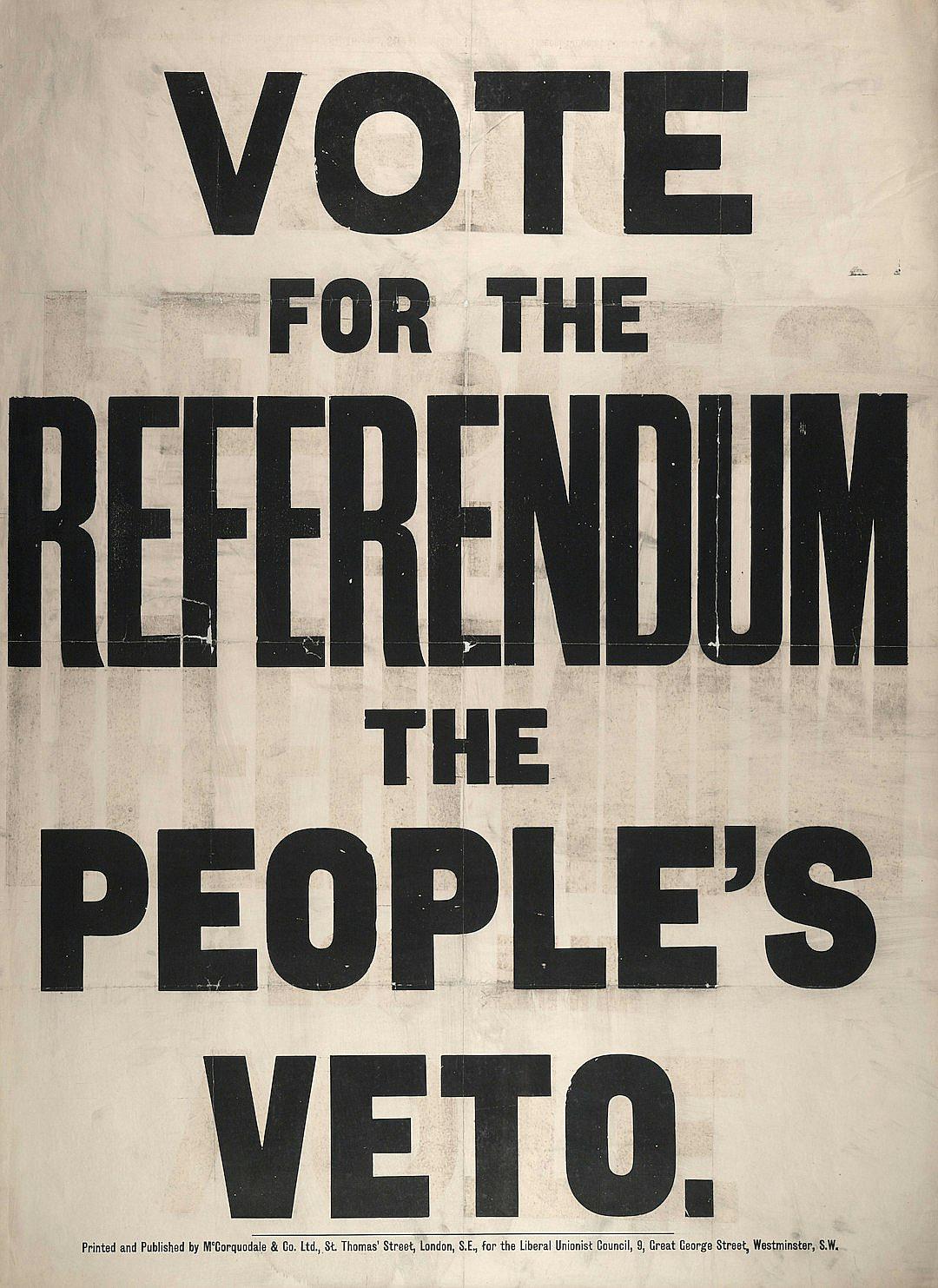 A vintage poster with bold black text “VOTE FOR THE RIOT” and smaller font below saying “for the DAYS Vaseline”. The word ‘people’s’, in large, heavy block letters is displayed at each end of that line. There should be no other words on it. In an early style of typeface design. It has a white background and a very minimalistic design. A traditional English political newspaper illustration style from the late 20th century. White background. Black typographic title.