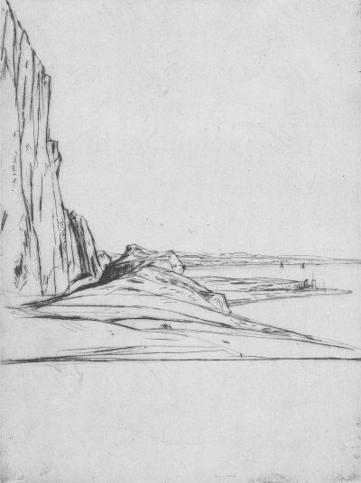 simple pencil line drawing of the daleelah cliffs, in the style of [Edward Hopper](https://goo.gl/search?artist%20Edward%20Hopper) and in the style of arnold bocklin