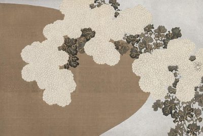 mich, beige and white flowers in the shape of clouds, in the style of [Katsushika Hokusai](https://goo.gl/search?artist%20Katsushika%20Hokusai)