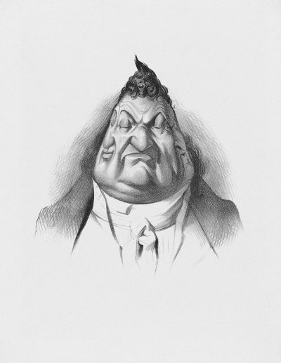 black and white hand drawn rough drawing caricature of a fat Englishman with his head tilted back in an exaggerated manner, wearing formal attire, pencil sketch