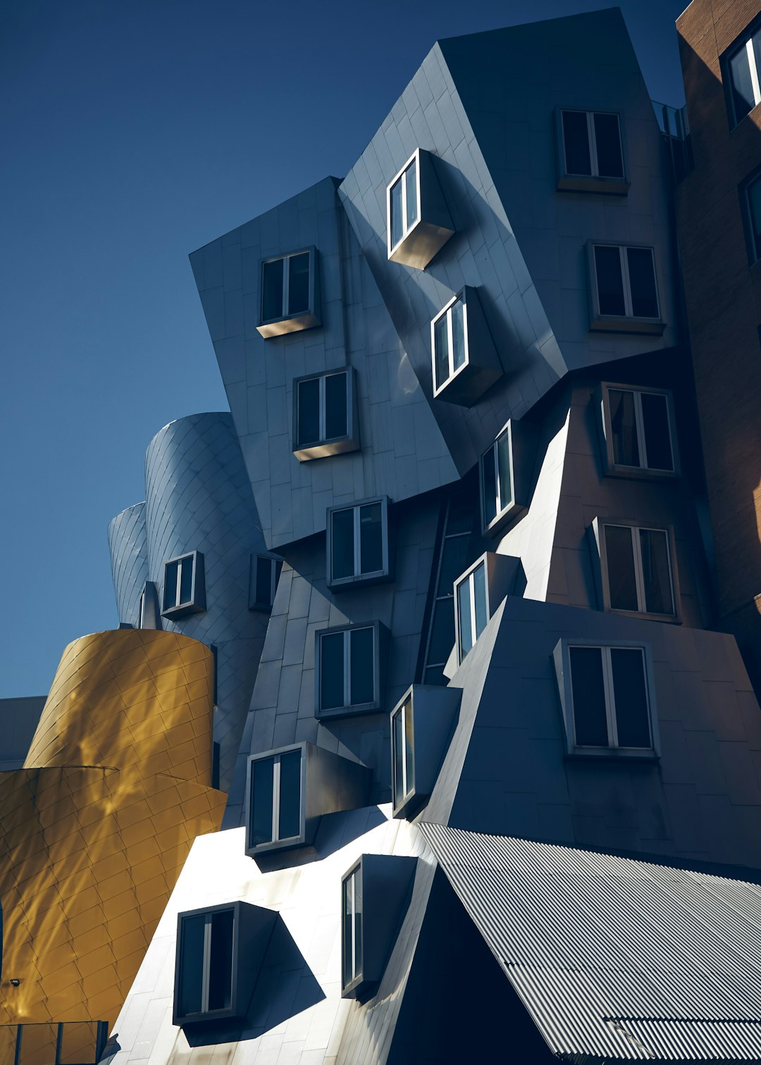 the stowVK building at the university of boston in the style of [Frank Gehry](https://goo.gl/search?artist%20Frank%20Gehry) photographed in the style of [Tim Walker](https://goo.gl/search?artist%20Tim%20Walker)