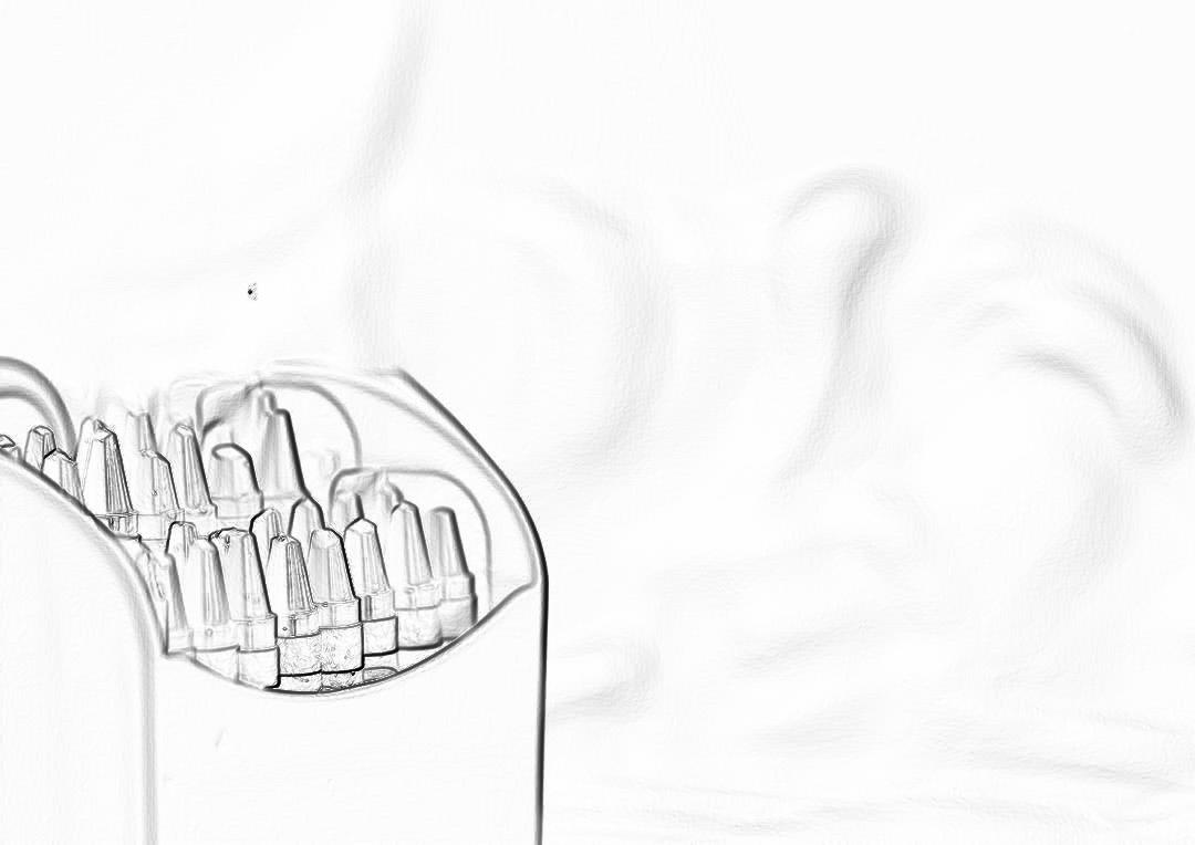 A pencil sketch of a closeup view of the inside of a glass bottle with multiple vape cartridges filled with liquid. The drawing is on white paper and has soft lighting, with space around it for text or logos to be added later. It captures the detail in each tube of cartridge in the style of an eBIG glass bottle interior.