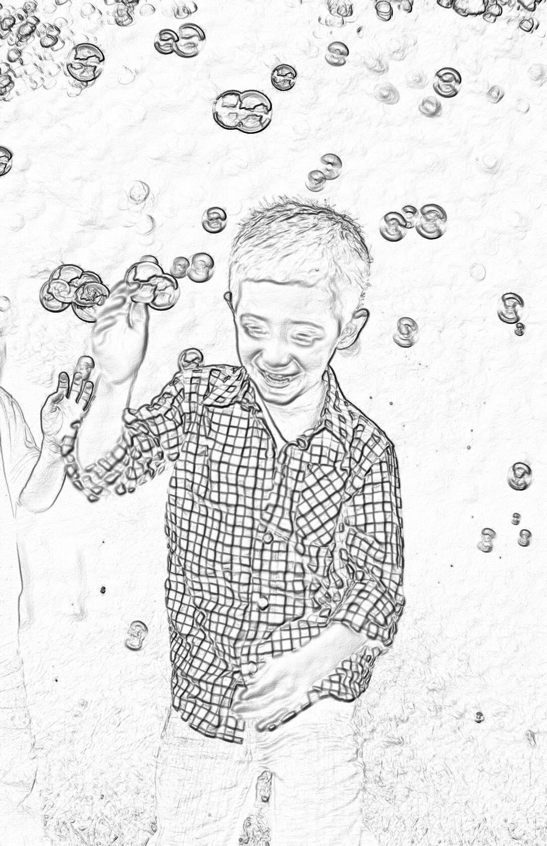 a asian boy playing with bubbles, happy expression, simple drawing style, full body shot, simple line art, monochrome , white background, coloring page for kids in the style of [Johanna Basford](https://goo.gl/search?artist%20Johanna%20Basford), clean lines, color pencil sketch by [Jamie Heiden](https://goo.gl/search?artist%20Jamie%20Heiden) and [Daniel Garber](https://goo.gl/search?artist%20Daniel%20Garber), easy to draw details