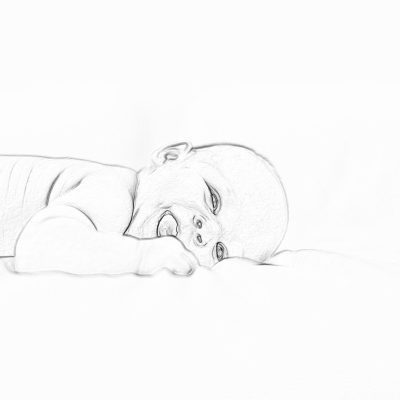 a baby lying on its back, pencil drawing, white background, simple lines, simple details, simple shapes, cartoon style, flat design, low detail, high resolution, high quality, high contrast, soft shadows, clean sharp focus, hyper realistic, very detailed, professional photography, portrait, nikon d850