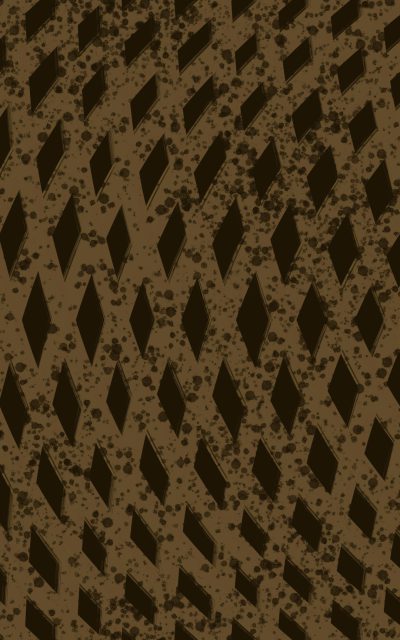 brown background, seamless pattern of small diamond shapes with some grunge texture and splashes of dark brown paint in the style of dark brown paint. --ar 5:8