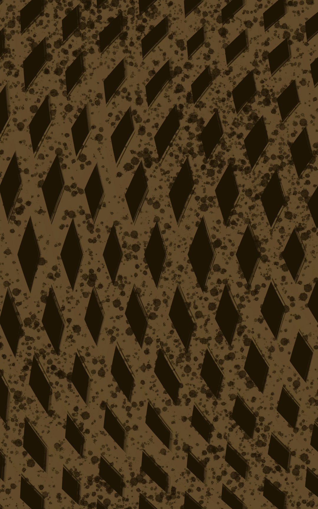 brown background, seamless pattern of small diamond shapes with some grunge texture and splashes of dark brown paint in the style of dark brown paint. –ar 5:8