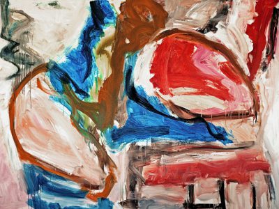 An abstract expressionist painting of the body in motion, in the style of JeanMichel Basquiat and [Henri Matisse](https://goo.gl/search?artist%20Henri%20Matisse), with red blue and white colors, in the style of [Peter Lippmann](https://goo.gl/search?artist%20Peter%20Lippmann), with soft light, in the style of [John Singer Sargent](https://goo.gl/search?artist%20John%20Singer%20Sargent), using oil on canvas --ar 4:3