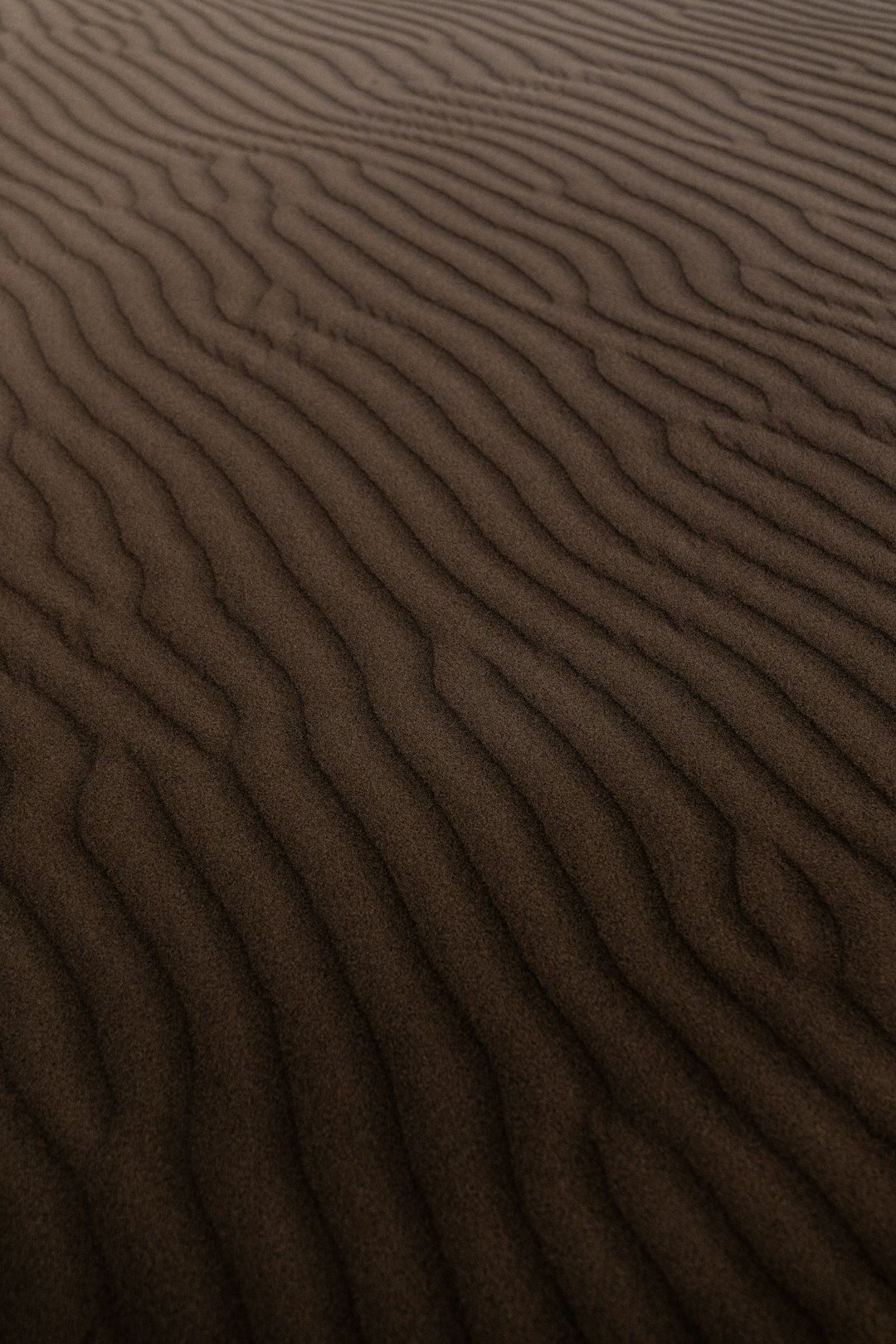 Dark brown sand ripples, closeup, desert background, ultrahigh definition photography, high resolution –ar 85:128