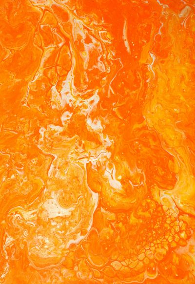 Abstract orange and white fluid acrylic painting, highly detailed, in the style of hyper realistic. --ar 87:128