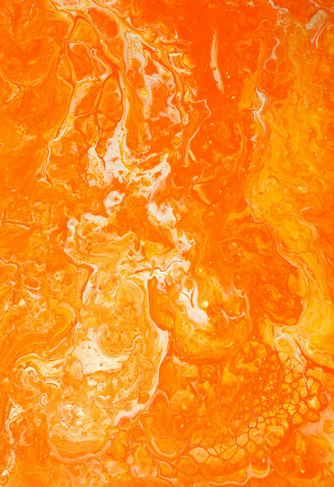 Abstract orange and white fluid acrylic painting, highly detailed, in the style of hyper realistic. –ar 87:128