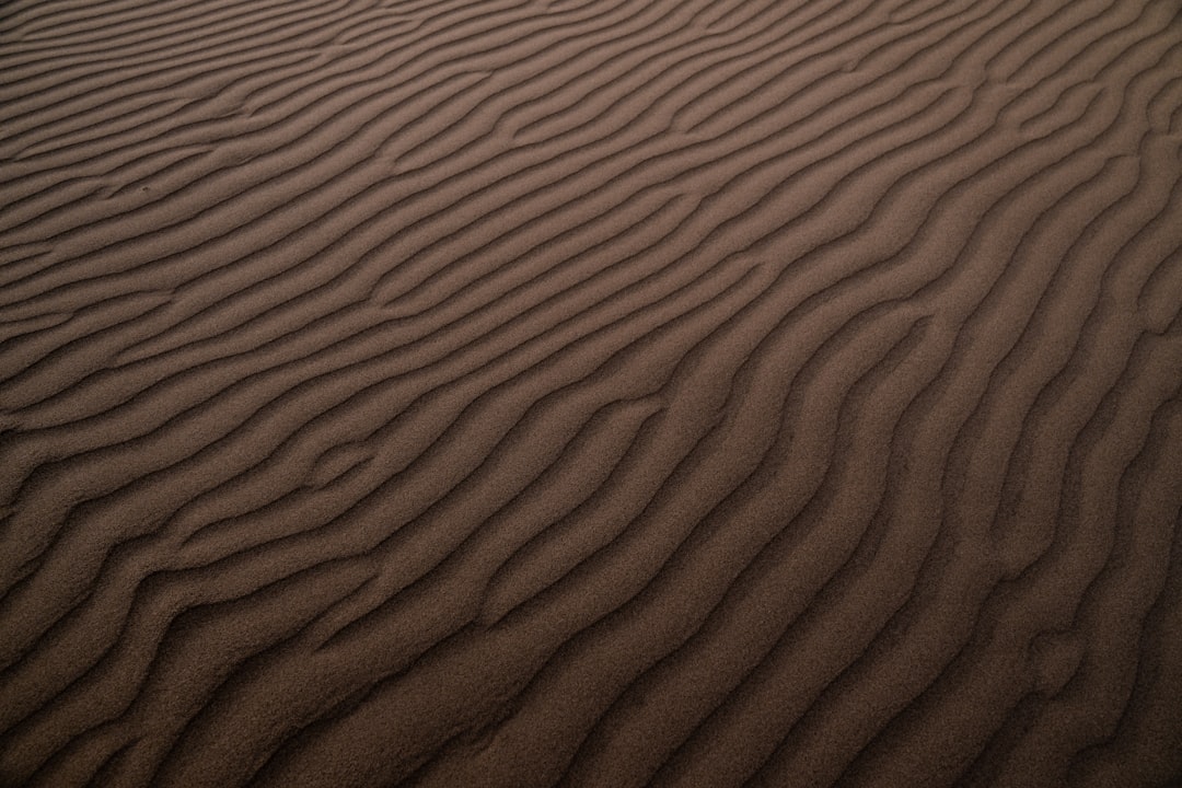 photograph of dark brown sand ripples, desert background –ar 128:85