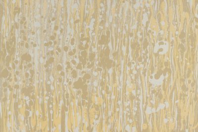 A pattern of light yellow and white, marbled effect, with a pattern of small splashes of ink on the surface. The background is beige. --ar 128:85