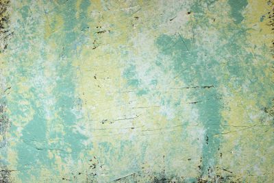 a background of light green and yellow, distressed grunge, painted with a smooth brush texture, with large areas filled in with a soft aquamarine color. The paint has been eroded by time to reveal the natural graininess of its surface. It's painted on an old wall that is slightly worn at edges due to age and use over many years. There should be some wear marks around the edge where it was bombarded by people who opened up their photos from the past. --ar 128:85