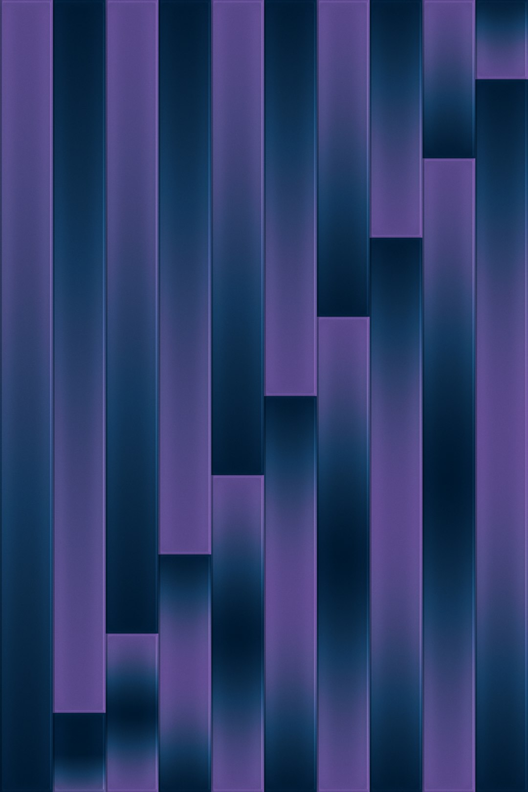 Dark Purple and Dark Blue, Abstract Background with Geometric Shapes. A simple regular pattern of vertical stripes that create an abstract design. The colors should be dark purple and deep blue, creating contrast against the black background to highlight each strip’s shape and texture. This design is perfect for those who like modern art or digital backgrounds, in the style of geometric shapes. –ar 85:128