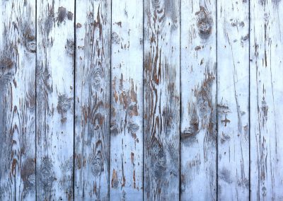 light blue faded paint on white wooden planks, detailed, photo realistic in the style of HD --ar 64:45