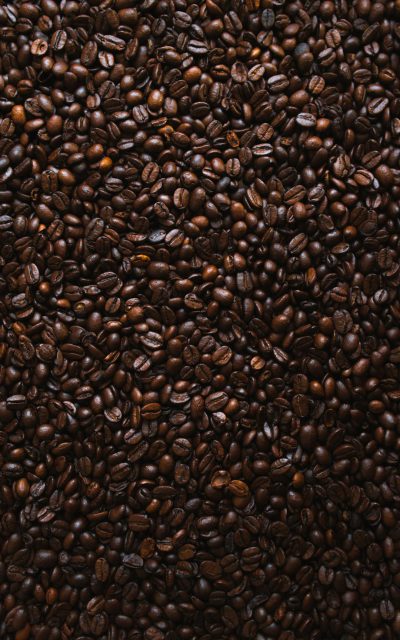 coffee beans background, top view, close up, product photography, shot in the style of canon r5d3 --ar 5:8