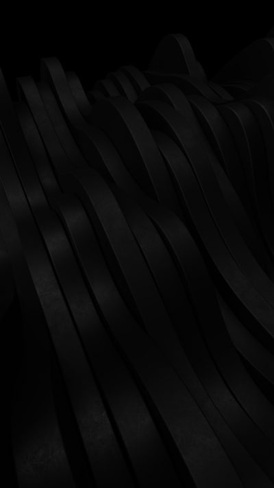 Black background with 3D black wavy lines. Abstract minimalistic design, dark color backgrounds, high resolution. very detailed and realistic photography --ar 9:16