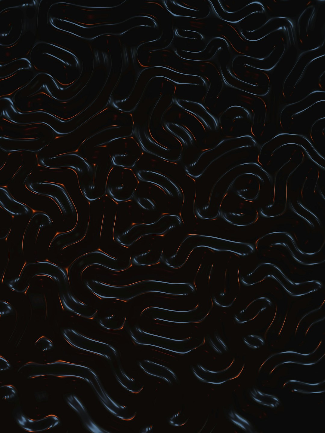 A dark background with flowing, glowing lines that resemble the shape of intertwined worms. The pattern is dense and complex, creating an abstract and visually interesting design. It has a mysterious and surreal quality, reminiscent of digital art in the style of digital art. –ar 95:128