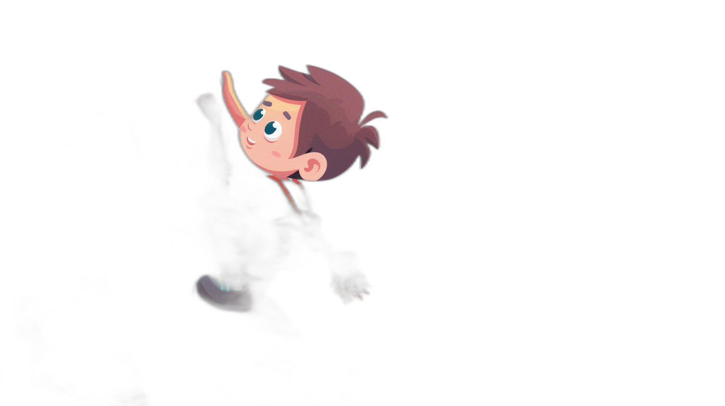 A cute little boy character is floating in the air. He has short brown hair and blue eyes, his body glowing from behind him like an aura. He’s holding up one hand with fingers spread out as if trying to touch something or someone. The background of the scene should be pitch black, the only light source coming from inside that you can see is the glow around his head. The style should be simple and flat vector art, in the style of vector art, with no shadows on the dark background.