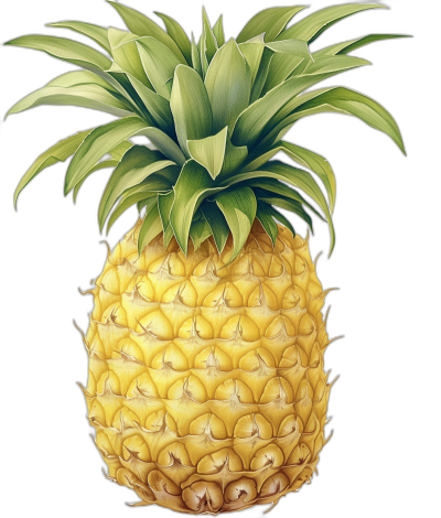 Pineapple, detailed illustration by [Joseph Zbukvic](https://goo.gl/search?artist%20Joseph%20Zbukvic), isolated on black background