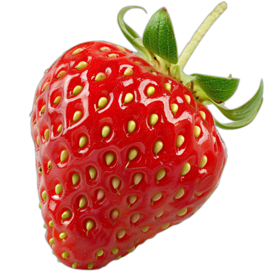 strawberry, ultra realistic photography, high resolution, very detailed, high contrast, hyperrealistic, no shadow on black background