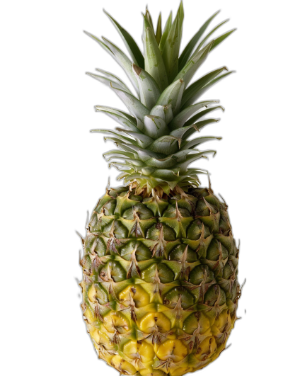 Pineapple on a Black Background in High Resolution Photography Style