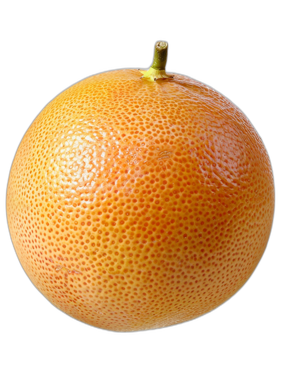 A photo of an orange grapefruit, highly detailed, high resolution, black background. The photo is in the style of a highly detailed, high resolution image with an orange grapefruit as the subject matter against a black background.