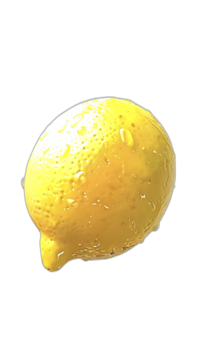 lemon, 3d render, blender style, floating in black background, high resolution, hyper realistic