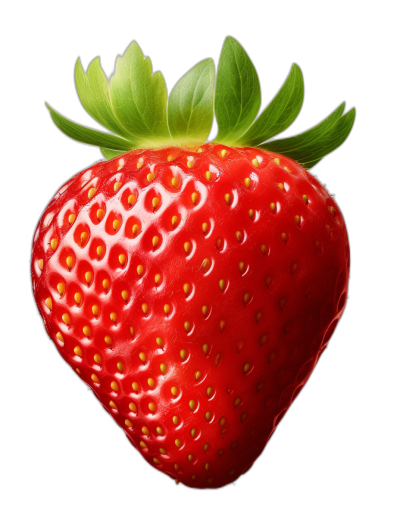 strawberry realistic stock photo, high resolution photograph with isolated black background