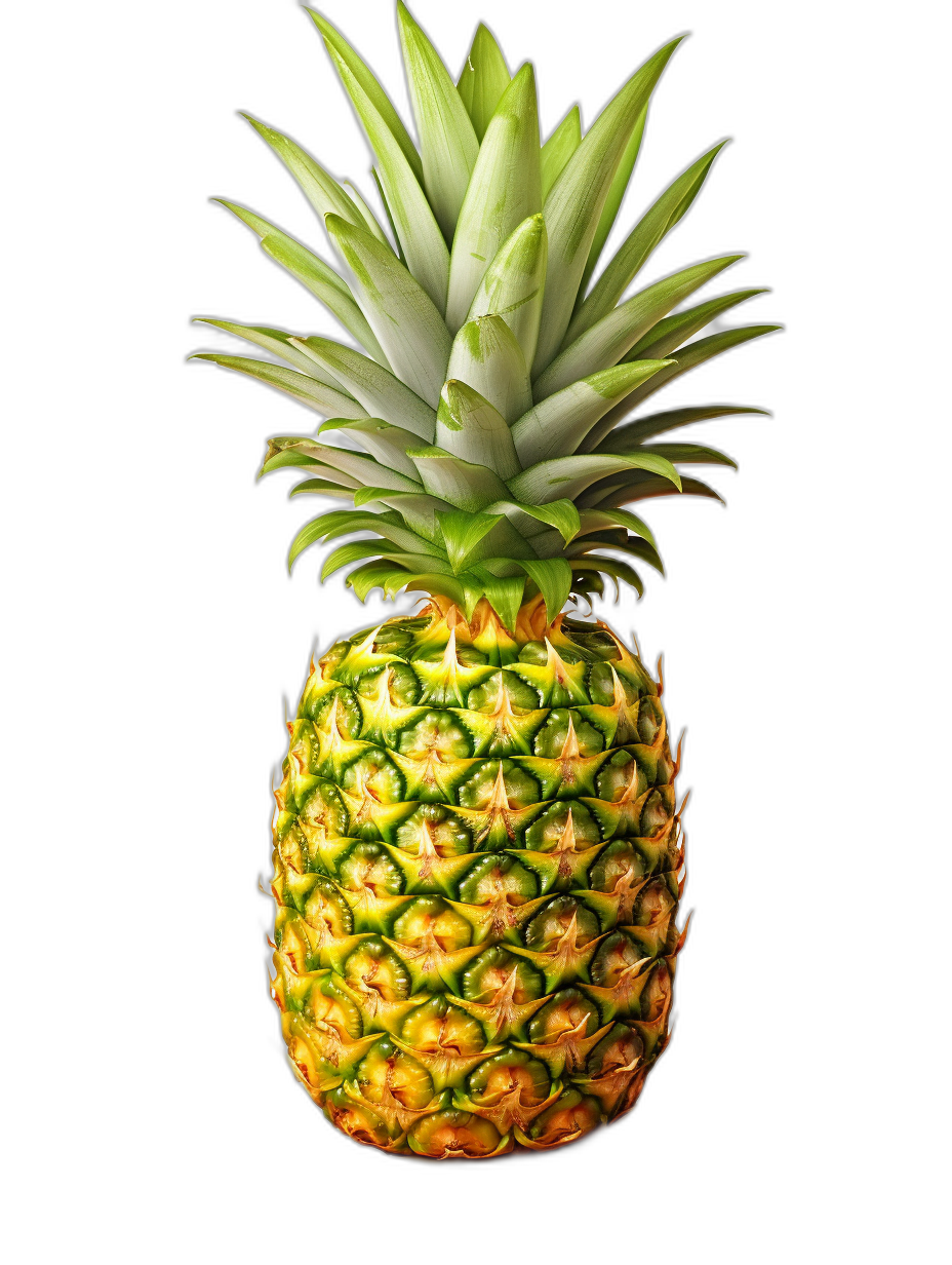 Pineapple, realistic photo shoot, hi resolution, black background