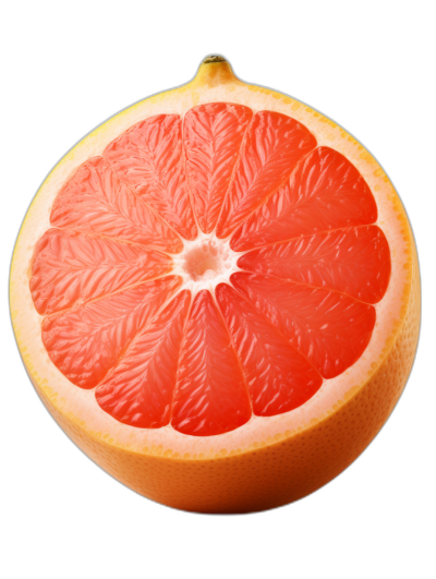 Grapefruit, isolated on black background, high resolution photography