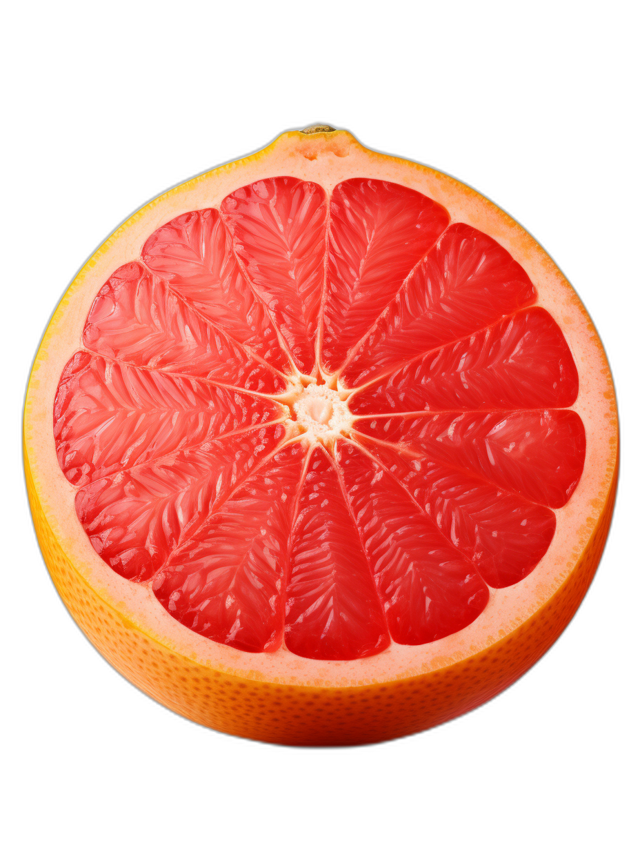 Grapefruit by Velma, isolated on a black background, in a high resolution photograph.