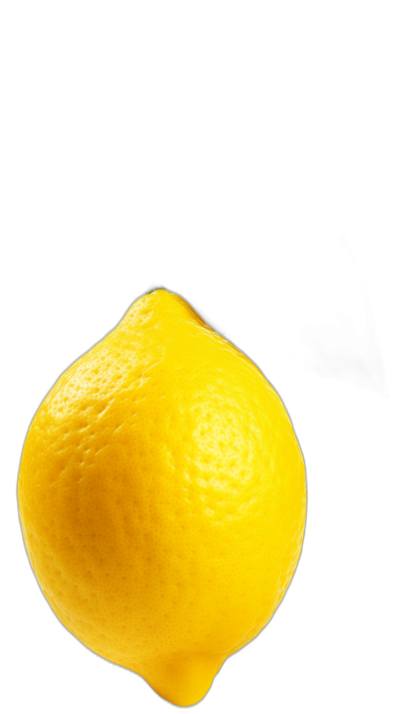 lemon, isolated on black background, professional studio photography, high resolution photograph, high quality detail, hyper realistic, studio lighting, low contrast, white balance