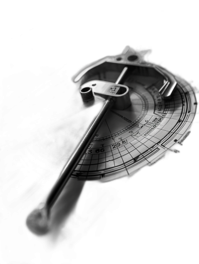 Black and white photograph of a compass pointing towards north in the center of the composition, with high contrast and sharp focus on details against a dark background. The monochrome style creates a hyper realistic and highly detailed image with high resolution and quality. The camera is positioned at a low angle to capture more height than width, creating a sense of mystery and intrigue. The photograph is composed following the rule of thirds.