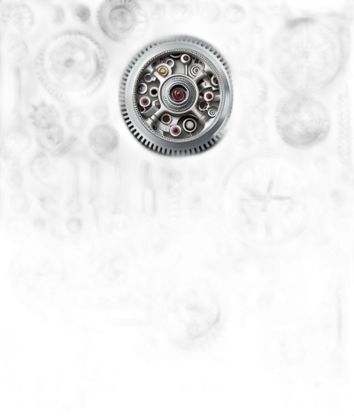 A black background with a central gear in the center, surrounded by various gears and cogs of different sizes. The contrast between light and dark creates depth to emphasize mechanical precision. High resolution, designed for advertising or technology themes. The artwork is in the style of mechanical precision.