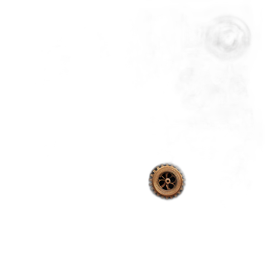 A small gear floating in the center of an all-black background, in the minimalist style, with a golden color, like a matte painting, in the concept art style, as a digital illustration, with hyper-realistic details, at a high resolution, with high detail, rendered with octane, in a 3D style, with studio lighting, using volumetric light, as a close up, with a centered composition, without shadows, showing only gears, kept simple.