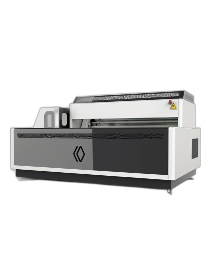 The sixty Colors three-dimensional laser engraving machine has a simple and modern style with a black background. The product display uses white colored font to show the "K bacterium" logo on the front side of the equipment body. The photography is high resolution with a 3D rendering viewed at a 45 degree angle.