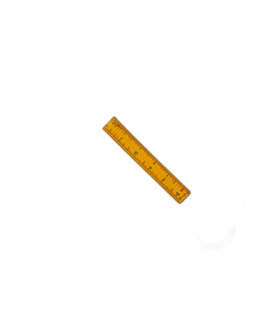 A ruler floating in the air on black background, minimalist style, yellow and orange colours, high resolution, professional photograph, studio lighting, HDR, perfect composition